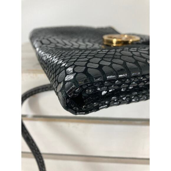 MICHAEL KORS, SMALL BLACK ANIMAL PRINT LEATHER CROSSBOY BAG - Picture 11 of 14